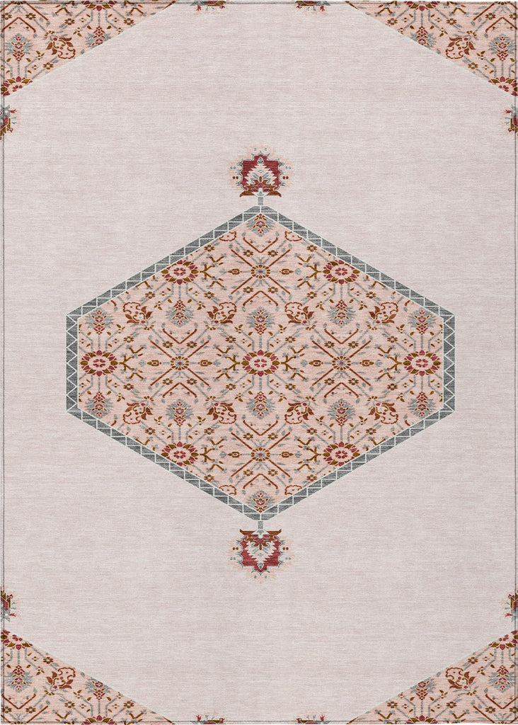 Piper Looms Chantille Oriental ACN1011 Pink Machine Washable Area Rug main image