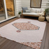 Piper Looms Chantille Oriental ACN1011 Pink Machine Washable Area Rug Outdoor Lifestyle Image Feature
