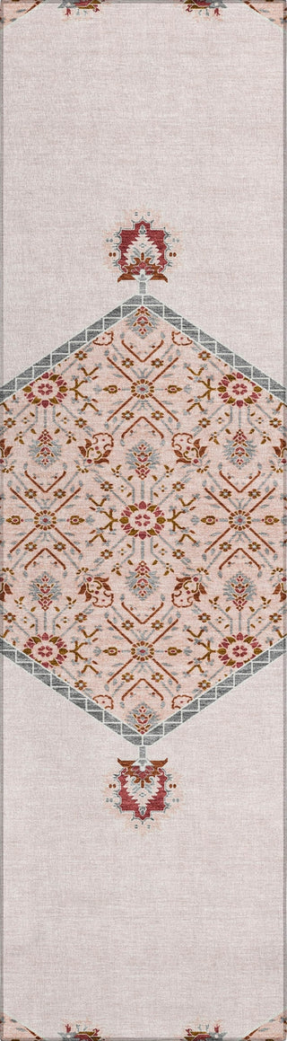Piper Looms Chantille Oriental ACN1011 Pink Machine Washable Area Rug Runner Main Image