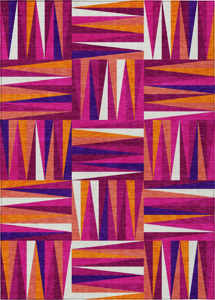 Piper Looms Chantille Squares ACN1012 Garnet Machine Washable Area Rug main image