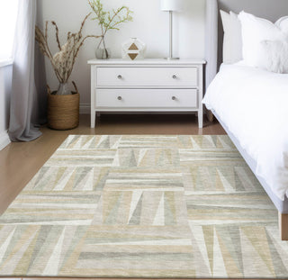 Piper Looms Chantille Squares ACN1012 Ivory Machine Washable Area Rug Lifestyle Image Feature