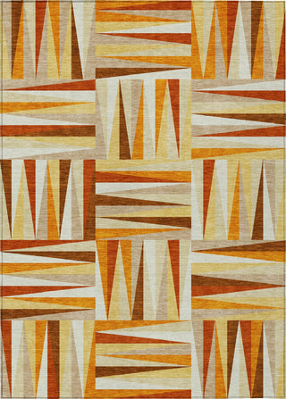 Piper Looms Chantille Squares ACN1012 Orange Machine Washable Area Rug main image