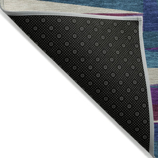 Piper Looms Chantille Squares ACN1012 Purple Machine Washable Area Rug Backing Image
