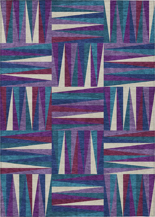 Piper Looms Chantille Squares ACN1012 Purple Machine Washable Area Rug main image