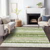 Piper Looms Chantille Stripes ACN1013 Aloe Machine Washable Area Rug Lifestyle Image Feature
