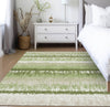 Piper Looms Chantille Stripes ACN1013 Aloe Machine Washable Area Rug Lifestyle Image Feature