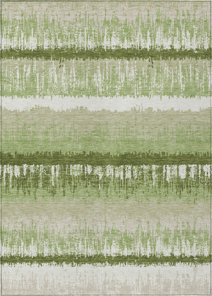 Piper Looms Chantille Stripes ACN1013 Aloe Machine Washable Area Rug main image