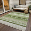 Piper Looms Chantille Stripes ACN1013 Aloe Machine Washable Area Rug Outdoor Lifestyle Image Feature