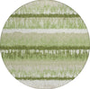 Piper Looms Chantille Stripes ACN1013 Aloe Machine Washable Area Rug Round Main Image