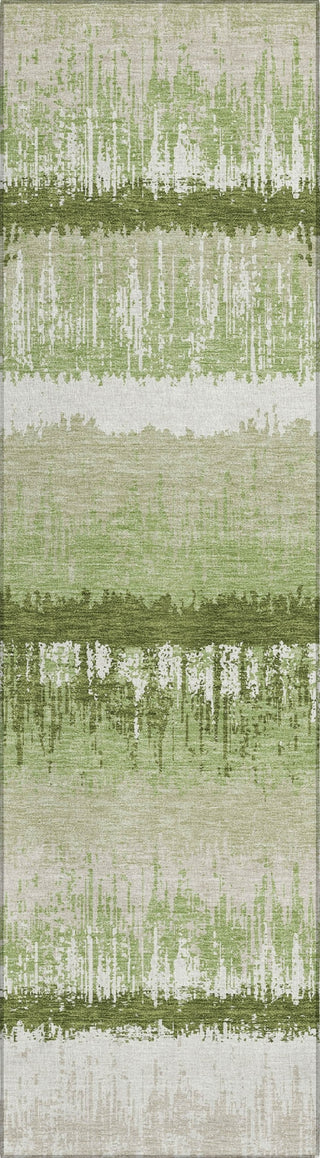 Piper Looms Chantille Stripes ACN1013 Aloe Machine Washable Area Rug Runner Main Image