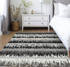Piper Looms Chantille Stripes ACN1013 Black Machine Washable Area Rug Lifestyle Image Feature