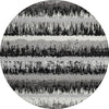 Piper Looms Chantille Stripes ACN1013 Black Machine Washable Area Rug Round Main Image