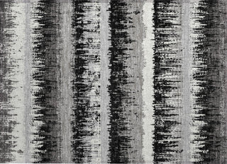 Piper Looms Chantille Stripes ACN1013 Black Machine Washable Area Rug Scatter Main Image