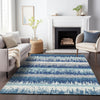 Piper Looms Chantille Stripes ACN1013 Blue Machine Washable Area Rug Lifestyle Image Feature
