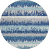 Piper Looms Chantille Stripes ACN1013 Blue Machine Washable Area Rug Round Main Image
