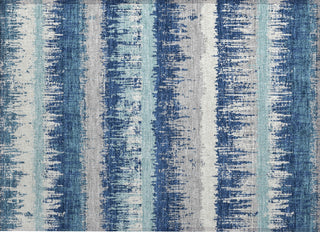 Piper Looms Chantille Stripes ACN1013 Blue Machine Washable Area Rug Scatter Main Image