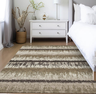 Piper Looms Chantille Stripes ACN1013 Brown Machine Washable Area Rug Lifestyle Image Feature