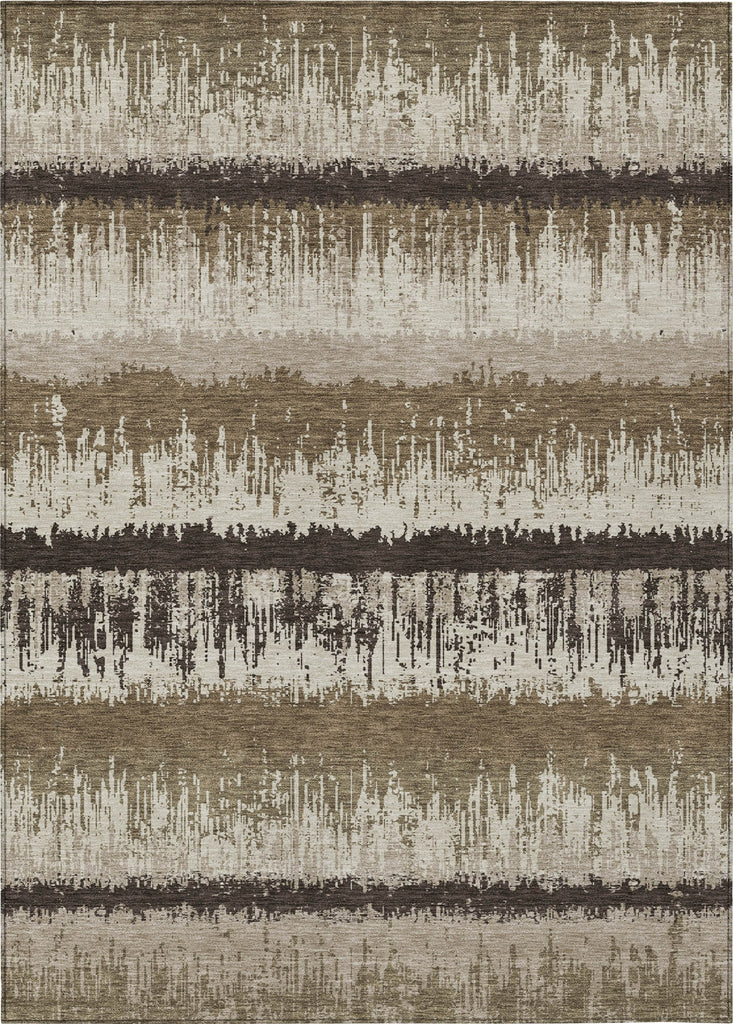 Piper Looms Chantille Stripes ACN1013 Brown Machine Washable Area Rug main image