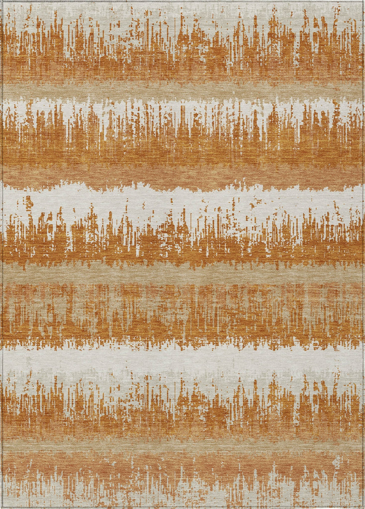 Piper Looms Chantille Stripes ACN1013 Copper Machine Washable Area Rug main image