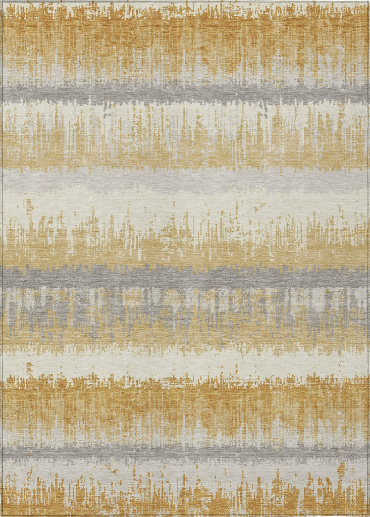Piper Looms Chantille Stripes ACN1013 Gold Machine Washable Area Rug main image