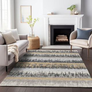 Piper Looms Chantille Stripes ACN1013 Gray Machine Washable Area Rug Lifestyle Image Feature