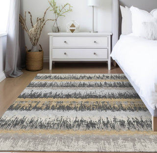 Piper Looms Chantille Stripes ACN1013 Gray Machine Washable Area Rug Lifestyle Image Feature