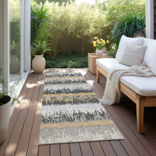 Piper Looms Chantille Stripes ACN1013 Gray Machine Washable Area Rug Runner Outdoor Lifestyle Image Feature