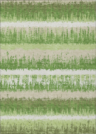 Piper Looms Chantille Stripes ACN1013 Green Machine Washable Area Rug main image