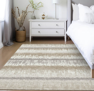 Piper Looms Chantille Stripes ACN1013 Ivory Machine Washable Area Rug Lifestyle Image Feature