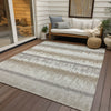 Piper Looms Chantille Stripes ACN1013 Ivory Machine Washable Area Rug Outdoor Lifestyle Image Feature