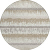 Piper Looms Chantille Stripes ACN1013 Ivory Machine Washable Area Rug Round Main Image
