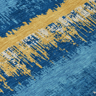 Piper Looms Chantille Stripes ACN1013 Navy Machine Washable Area Rug Swatch Image