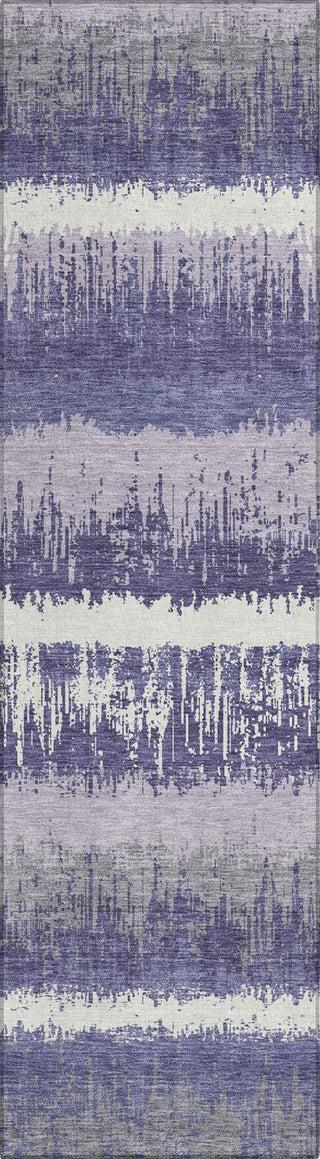 Piper Looms Chantille Stripes ACN1013 Purple Machine Washable Area Rug Runner Main Image