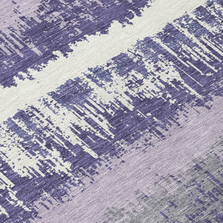 Piper Looms Chantille Stripes ACN1013 Purple Machine Washable Area Rug Swatch Image