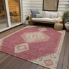 Piper Looms Chantille Oriental ACN1014 Blush Machine Washable Area Rug Outdoor Lifestyle Image Feature
