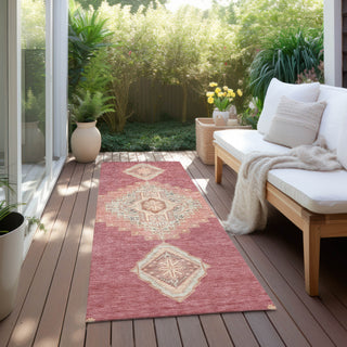 Piper Looms Chantille Oriental ACN1014 Blush Machine Washable Area Rug Runner Outdoor Lifestyle Image Feature