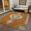 Piper Looms Chantille Oriental ACN1014 Copper Machine Washable Area Rug Outdoor Lifestyle Image Feature