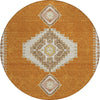 Piper Looms Chantille Oriental ACN1014 Copper Machine Washable Area Rug Round Main Image