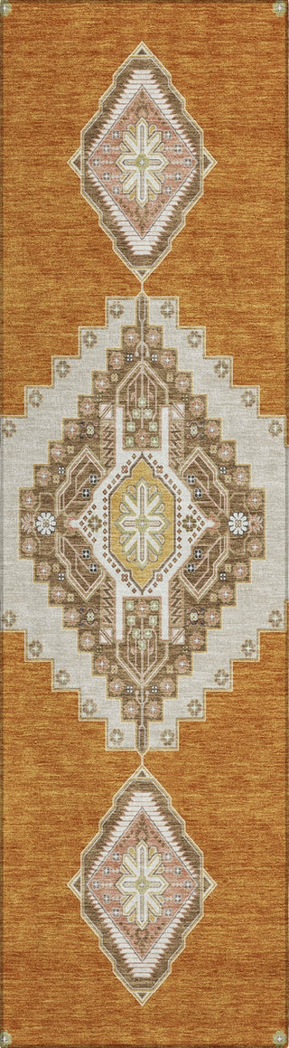 Piper Looms Chantille Oriental ACN1014 Copper Machine Washable Area Rug Runner Main Image