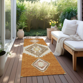 Piper Looms Chantille Oriental ACN1014 Copper Machine Washable Area Rug Runner Outdoor Lifestyle Image Feature