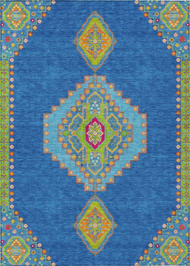 Piper Looms Chantille Oriental ACN1014 Denim Machine Washable Area Rug main image