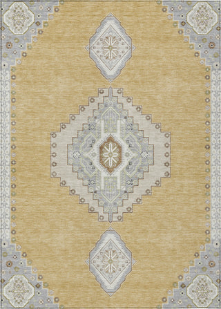 Piper Looms Chantille Oriental ACN1014 Gold Machine Washable Area Rug main image