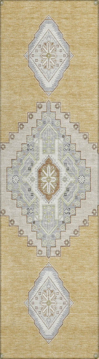 Piper Looms Chantille Oriental ACN1014 Gold Machine Washable Area Rug Runner Main Image