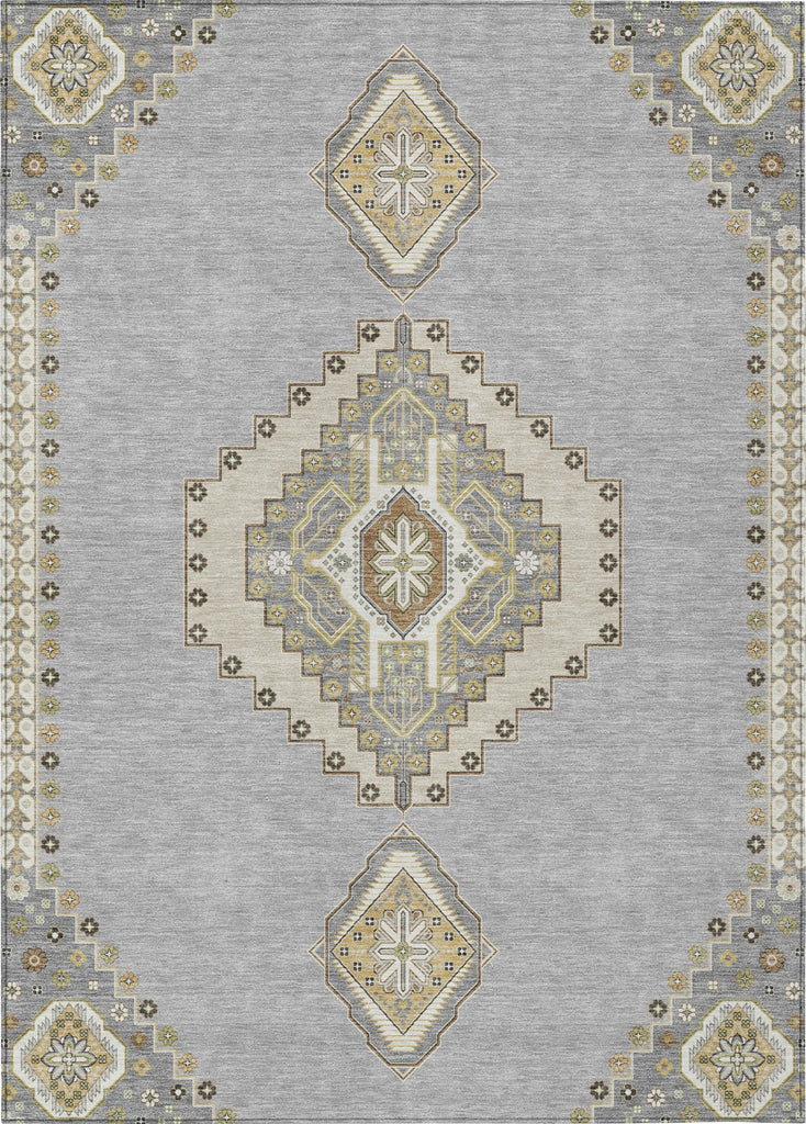 Piper Looms Chantille Oriental ACN1014 Gray Machine Washable Area Rug main image