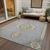 Piper Looms Chantille Oriental ACN1014 Gray Machine Washable Area Rug Outdoor Lifestyle Image Feature
