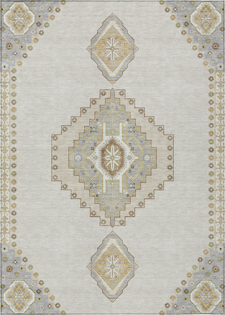 Piper Looms Chantille Oriental ACN1014 Ivory Machine Washable Area Rug main image