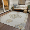 Piper Looms Chantille Oriental ACN1014 Ivory Machine Washable Area Rug Outdoor Lifestyle Image Feature