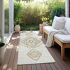 Piper Looms Chantille Oriental ACN1014 Ivory Machine Washable Area Rug Runner Outdoor Lifestyle Image Feature