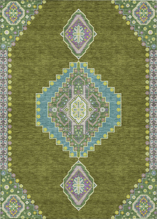 Piper Looms Chantille Oriental ACN1014 Olive Machine Washable Area Rug main image