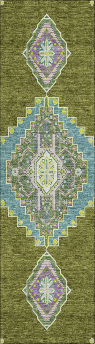 Piper Looms Chantille Oriental ACN1014 Olive Machine Washable Area Rug Runner Main Image